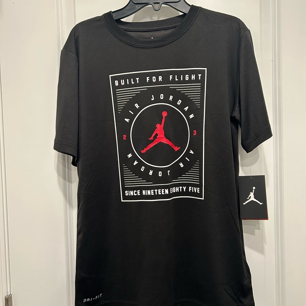 Jordan Black Short Sleeve Tee with Iconic Design